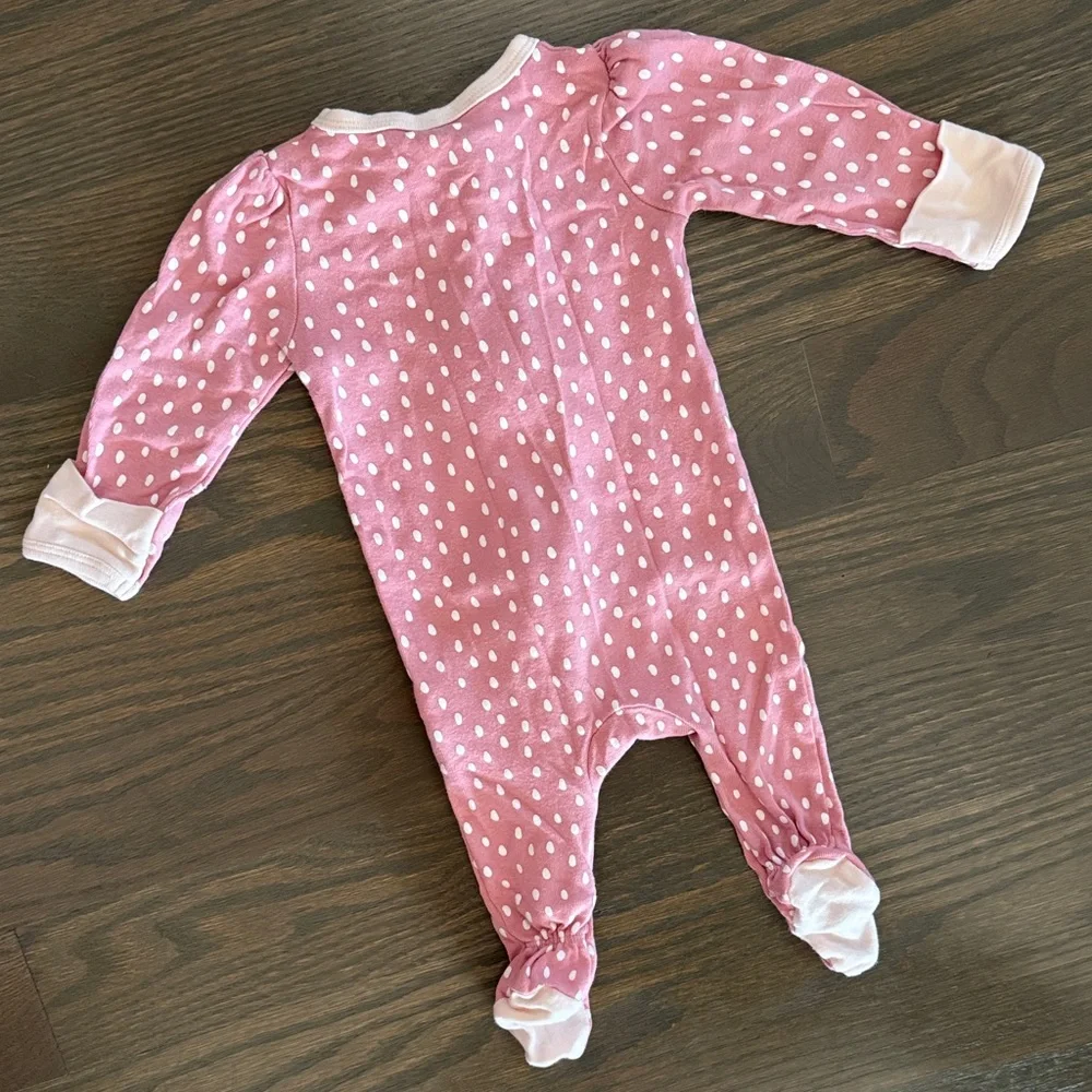 Cloud Island 3-Pack Baby Footie Sleepers 0-3M Pink Floral Animal Cotton